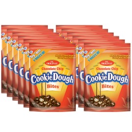 Cookie Dough Bites - Chocolate Chip - Chocolate-Covered Edible Cookie Dough Bites - Egg-Free Edible Cookie Dough Candy - 12 Count (5 oz each)