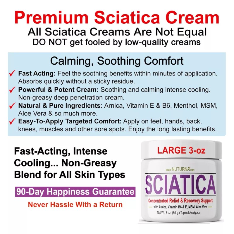 Nuturna Crema Para El Nervio De Ciática, Crema De Máxima