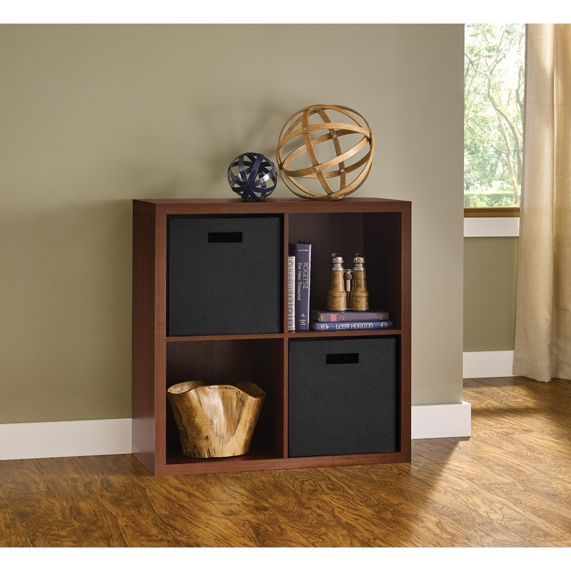 ClosetMaid 4-Cube Decorative Storage Cube Storage Organizer, Dark Chestnut