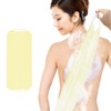 Natural Loofah Back Scrubber, Stretchy Bath Towel with 2 Handles,