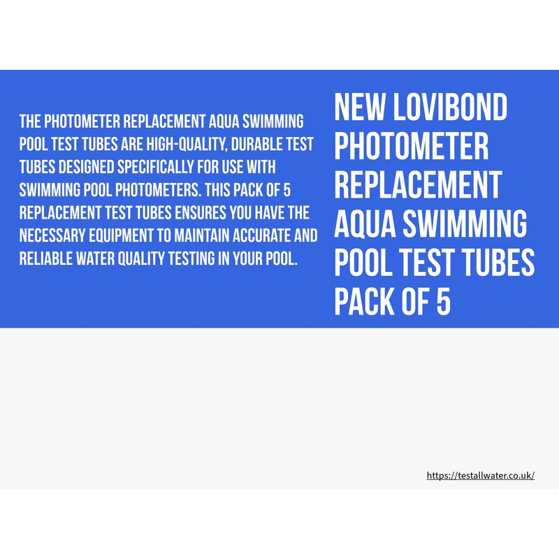TEST ALL WATER - Lovibond Cylindrical Cells with Lid |