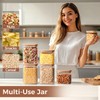 ComSaf 26oz Rectangle Glass Storage Containers with Lids, Glass Jars