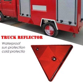 Triangle Red Reflectors, MoreChioce 2PCS Automotive Triangle Reflector Waterproof Car Emergency Warning Triangle for Gate Posts Trailers Bikes Caravans Tractors All Weathers