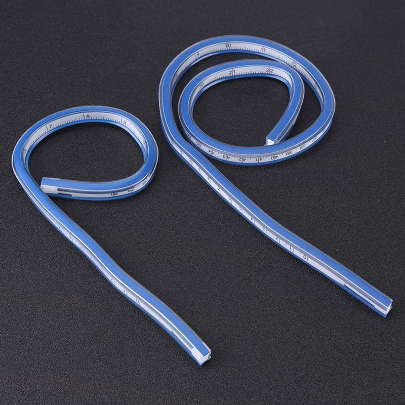 30cm Flexible Curve Ruler Plastic Double Sided Ruler for Engineering