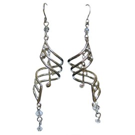Musical Note Silver Plated Drop Earrings