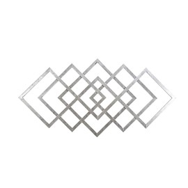 Sagebrook Home 40" Diamond Metal Wall Decor, Silver, Wb