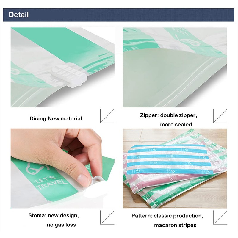 VOANZO 6 Travel Compression Bags, 6-Pack Roll-Up Space Saver Storage