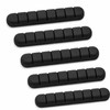 5-Pack 7-Port Silicone Cable Organizers, Desktop Cord Holders for USB