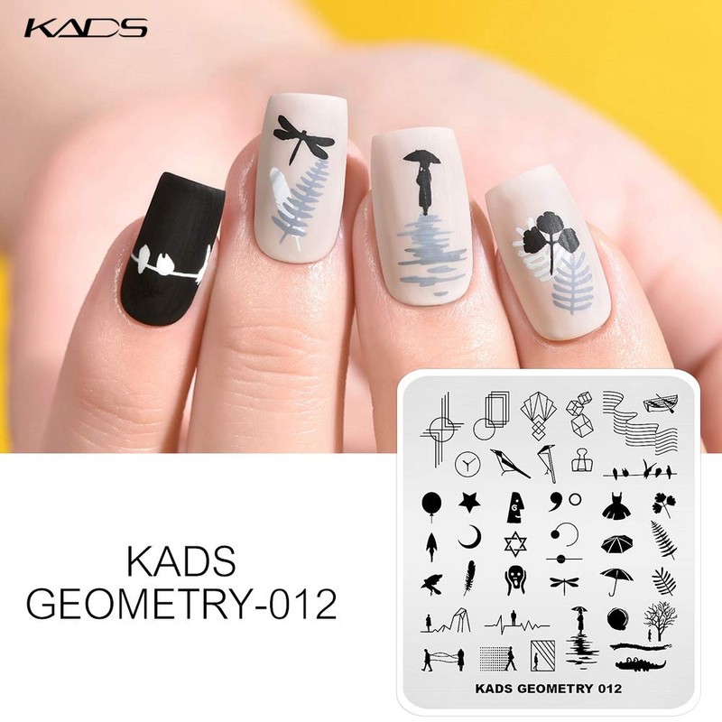 KADS 5pcs Nail Stamp Plates set Nails Art Stamping Plate