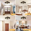 DIKAIDA 4-Light Flush Mount Ceiling Light Fixture, Kitchen Lights, Black