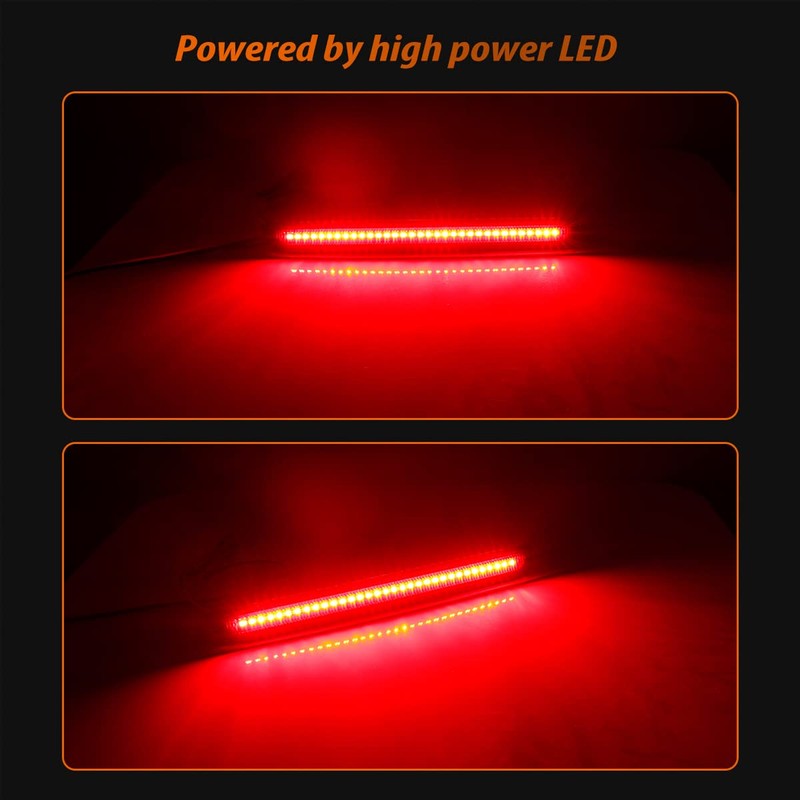 ADIIL Smoked Lens Tail Brake Running Lamps Red LED Reflector