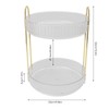 Makeup Organizer Rack 2 Tier 360 Deg Rotation Space Saving