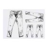 4 x 'Faded Jeans' Temporary Tattoos - Water Resistant, Skin-Safe,
