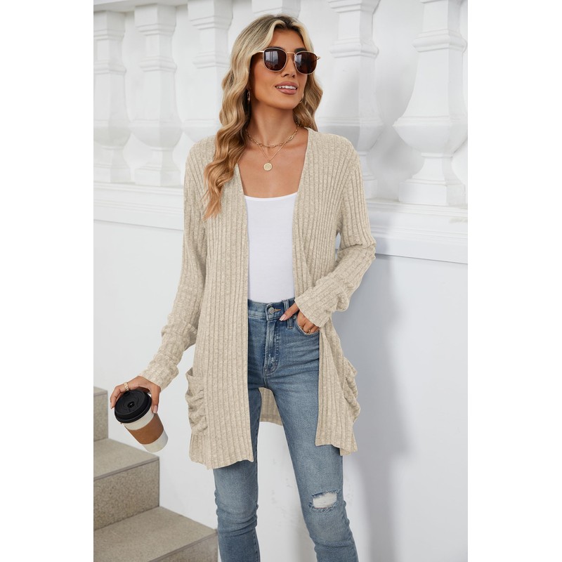 Famulily Comfy Autumn Winter Cardigans for Women, Open Front Cardigans