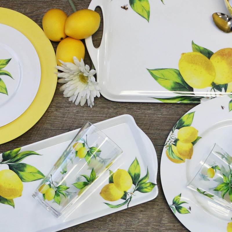 Reston Lloyd Calypso Basics Fresh Lemons 19 oz Acrylic Drinkware