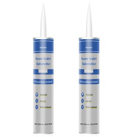 2 Pack Polyurethane Seam Sealer Automotive,High Flexible Auto Body Filler Sealing Automotive and RV Seams and Joints for Bare or Painted Surfaces,10.5 fl oz,White