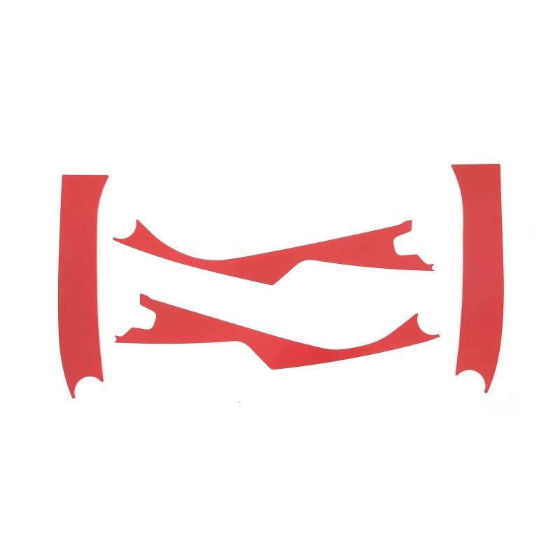 autopart2021 Red Front Trunk Bezel Gloss Stainless Plate Trim For