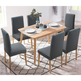 Fuloon Universal Stretch Chair Cover, Removable Protective Chair Cover for Home, Dining Room, Modern Wedding Bouquet, Hotel, Restaurant Decor Set of 4/6