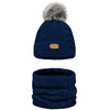 Alur Children's Unisex Beanie with Loop Scarf Set Winter Hat