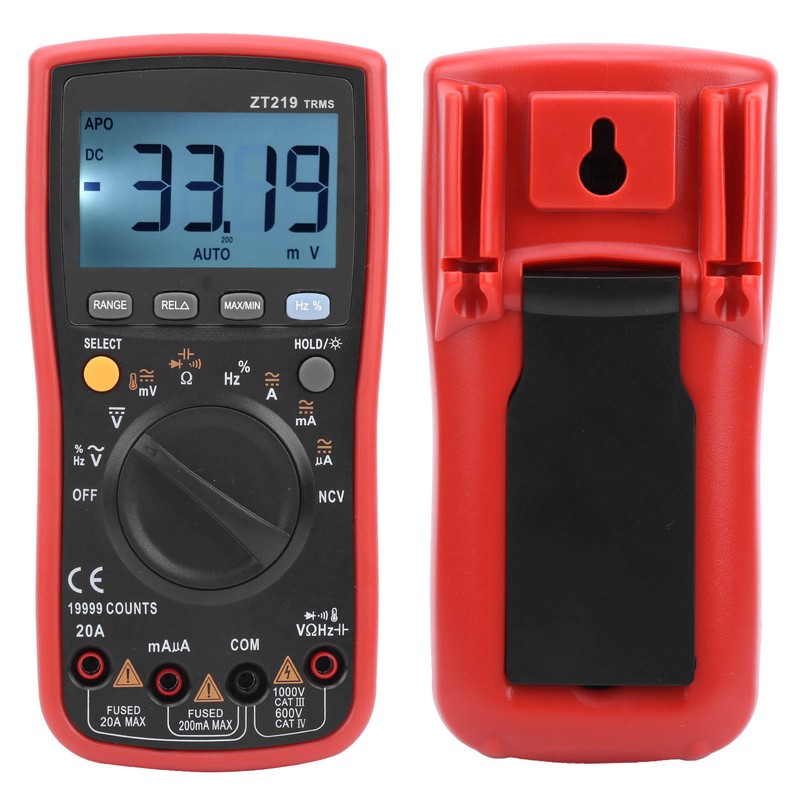 ZT219 Auto Range Digital Multimeter Ac DC Voltage TrueRMS Tester