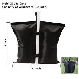 Gazebo Sand Weight Bags, Gazebo Weights, Industrial Grade Heavy Duty Double-Stitched Sand Weight Bags for Pop up Canopy Tent Sun Shades & Pop Up Tents Canopy Outdoor Patio