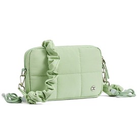 Telena Cloud-Light Crossbody Bags for Women Crossbody Purse with Guitar Strap Lightweight Waterproof Puffer Shoulder Bag Travel Gift Little Pink Bag #Outdoorfun:_Aqua Green