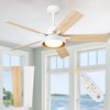 AUTELO Ceiling Fans with Lights - 52" Modern White Ceiling