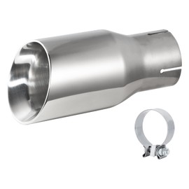 MXA 2.5 to 3 inch Exhaust Tip,2 1/2 Tail Pipe Exhaust Tip for Car, Dual Wall Angle Cut 2.5 inch Exhaust Tips Universal Stainless Steel Exhaust Tip (2.5"x4"x9)
