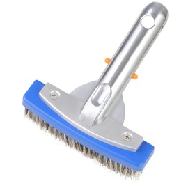 5-Inch Stainless Steel Pool Brush - Heavy Duty Pool Cleaning Brush for Concrete & Gunite Pools, Deep Cleaning Tool for Walls & Floors - Durable Wire Bristle Brush Head