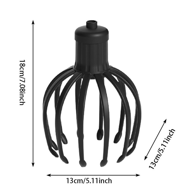 Electric Octopus Claw Scalp Massager Hands Free Head Scratcher Relaxing