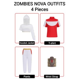 Mosong Girls Cheerleader Costumes for nova zombies 4 costume nova Kids Cute Dress up Accessories MS111L
