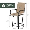 Poteban Patio Swivel Bar Stools Set of 2, Outdoor Bar
