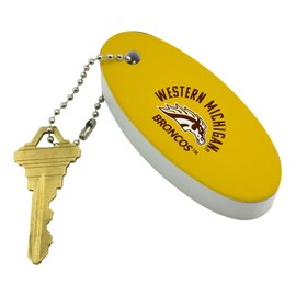 GRAPHICS & MORE Western Michigan University Broncos Floating Keychain Oval Foam Fishing Boat Buoy Key Float