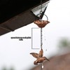 8.5Ft Copper Rain Chains for Gutters, Lotus Rain Catcher Chain