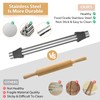 Adjustable Rolling Pin with Thickness Rings for Baking -Non Stick