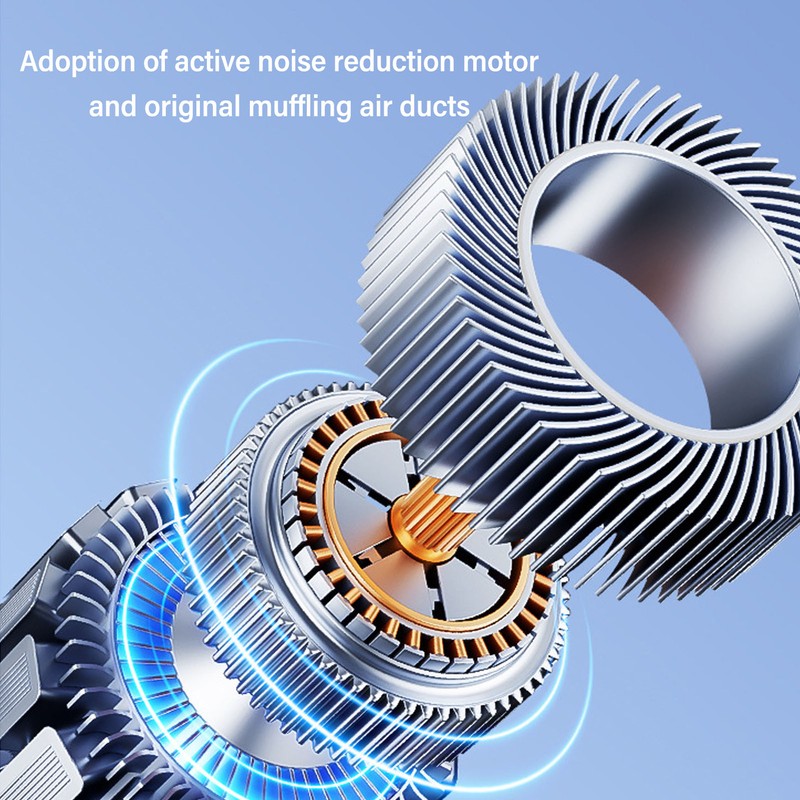 Portable Handheld Turbo Fan USB Rechargeable 14000RPM 100 Speed Quiet