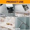 Silver Stainless Steel Shower Squeegee, Squeegee Shower with 1 Metal