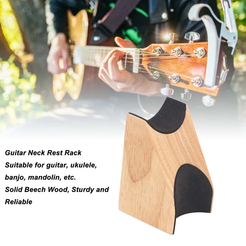 Wooden Guitar Neck Rest 2 Different Heights Non Slip Neck