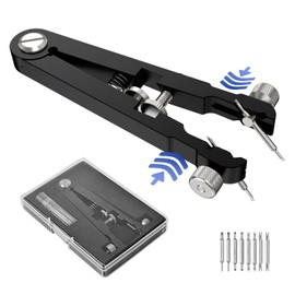 Freejoy Watch Spring Bar Plier Tool Kit, 6825 Spring Bar Tweezer Tool with Durable 8 Alloy Steel Pins for Watch Wrist Bands Strap Removal Repair Set (Black)