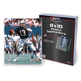 BCW 8x10 Toploader Holder - 50 Count | Rigid PVC, Crystal Clear Photocard Sleeves| 8x10 Plastic Sleeves for Prints | Plastic Top Loader Sheet Protectors to Showcase Pictures | Restaurant Menu Covers