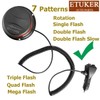 ETUKER 12 V 24 V yellow rotating beacon, magnetic flash