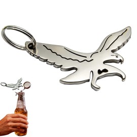 Bald Eagle Bottle Opener Keychain, Pocket EDC Beer Opener