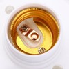 White E27 Round Plastic Base Screw Light Bulb Lamp Socket