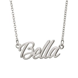 Aoloshow Bella Name Necklace Monogrammed Initial Words Girl's Jewelry