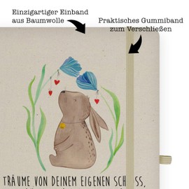 Mr. & Mrs. Panda DIN A4 Cotton Notebook Rabbit Flower – Easter Gifts, Easter Decoration, Gift, Easter Decoration, Birth, Birthday, Notebook, Easter