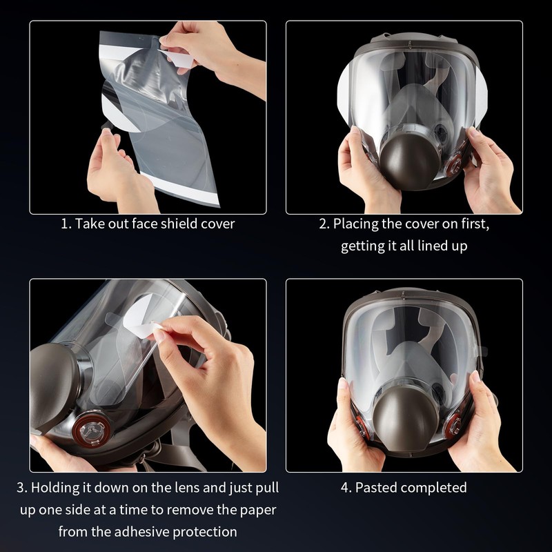 Frienda 50 Pcs Peel off Lens Cover Shield Respirator Mask