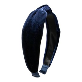 Alpenflüstern Costume Velvet Headband Knot - Women's Hair Accessories Headband Non-Slip for Dirndl (Blue) ADV153