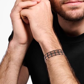 HyyMe Copper Bracelet for Men, 99.99% Solid Copper Bracelets Magnetic Therapy Bracelet with 3 Rows Of Super Magnets, Magnetic Field Therapy Jewelry with Size Adjustment Tools