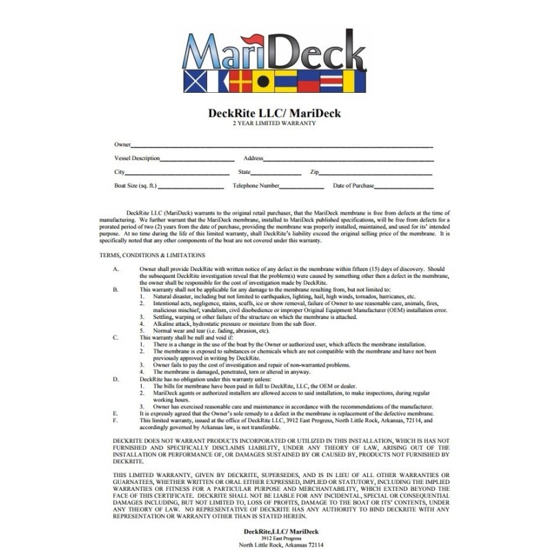 MariDeck Marine Vinyl Flooring Adhesive Glue - MariDeck / DeckRite