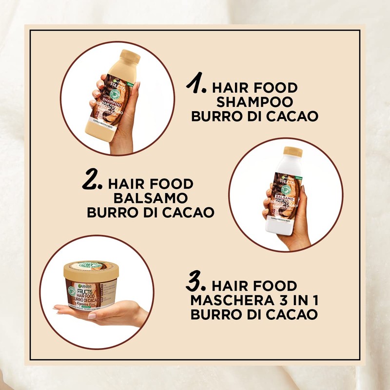 Fructis Hair Food Shampoo Donkey di Cacao 350ml